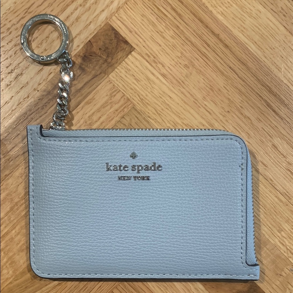NEW Kate Spade Medium Zip Cardholder Ocean Fog